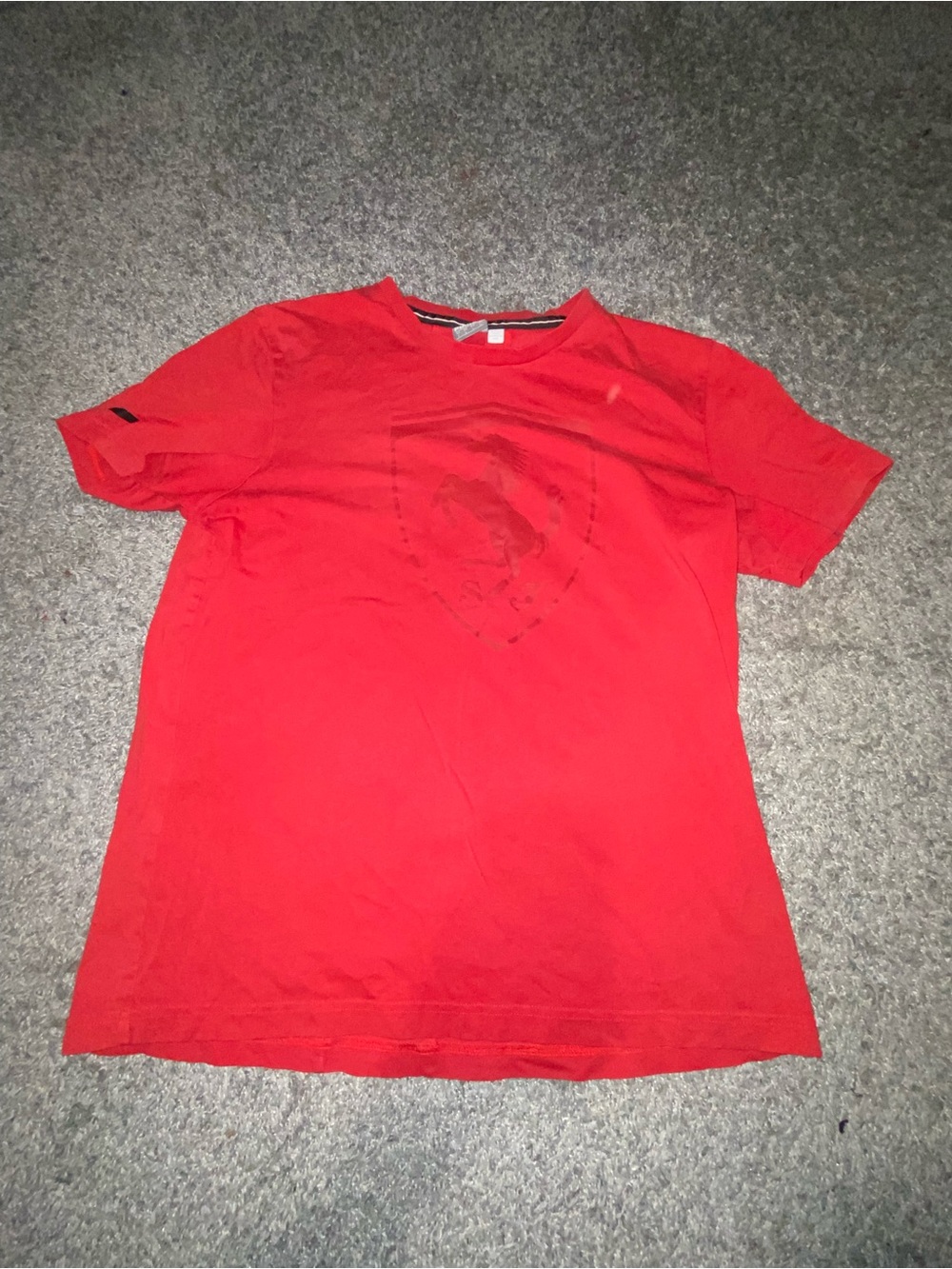 Ferrari Puma Men's Bright Red Short-Sleeve Crewneck Tee